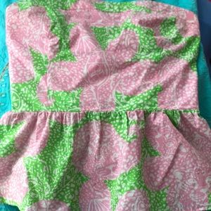 Lily Pulitzer strapless peplum top